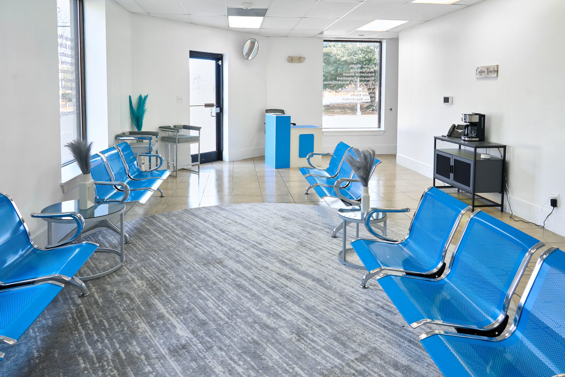 The waiting room at the Prolific Counseling Group crisis center in Norfolk